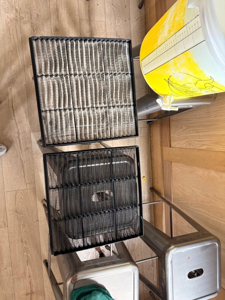 Maintenance Lille Pac + clims filtre avant-après